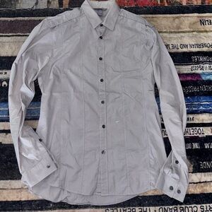 H&M Light Gray Dress Shirt medium